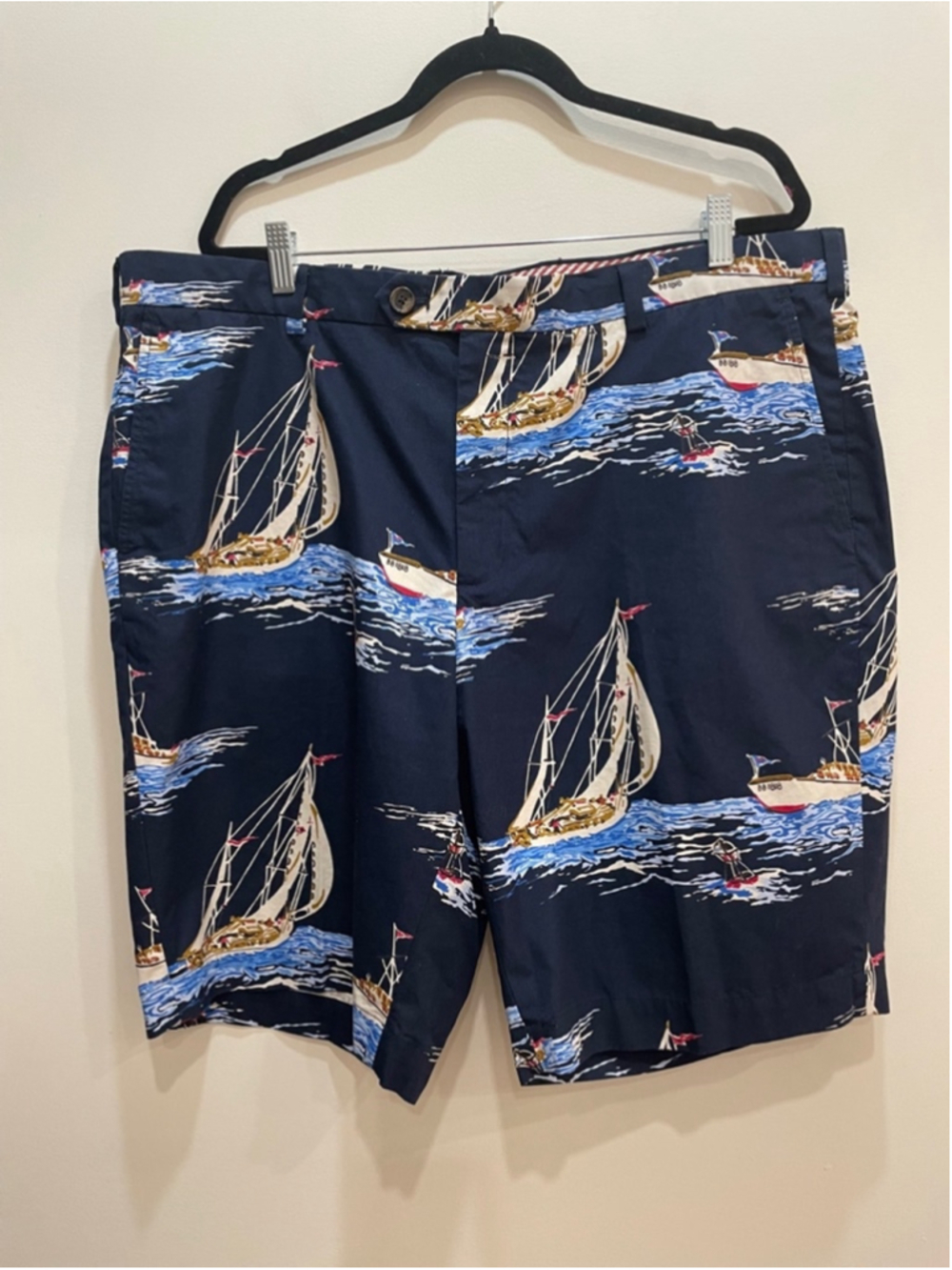Brooks Brothers Bermuda Shorts 42 Nautical Sailboat Old Money Coastal Cruise